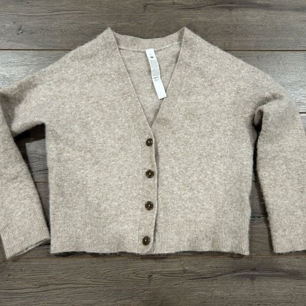 Lululemon Women's Alpaca Wool-Blend Cardigan Sweater Sz L